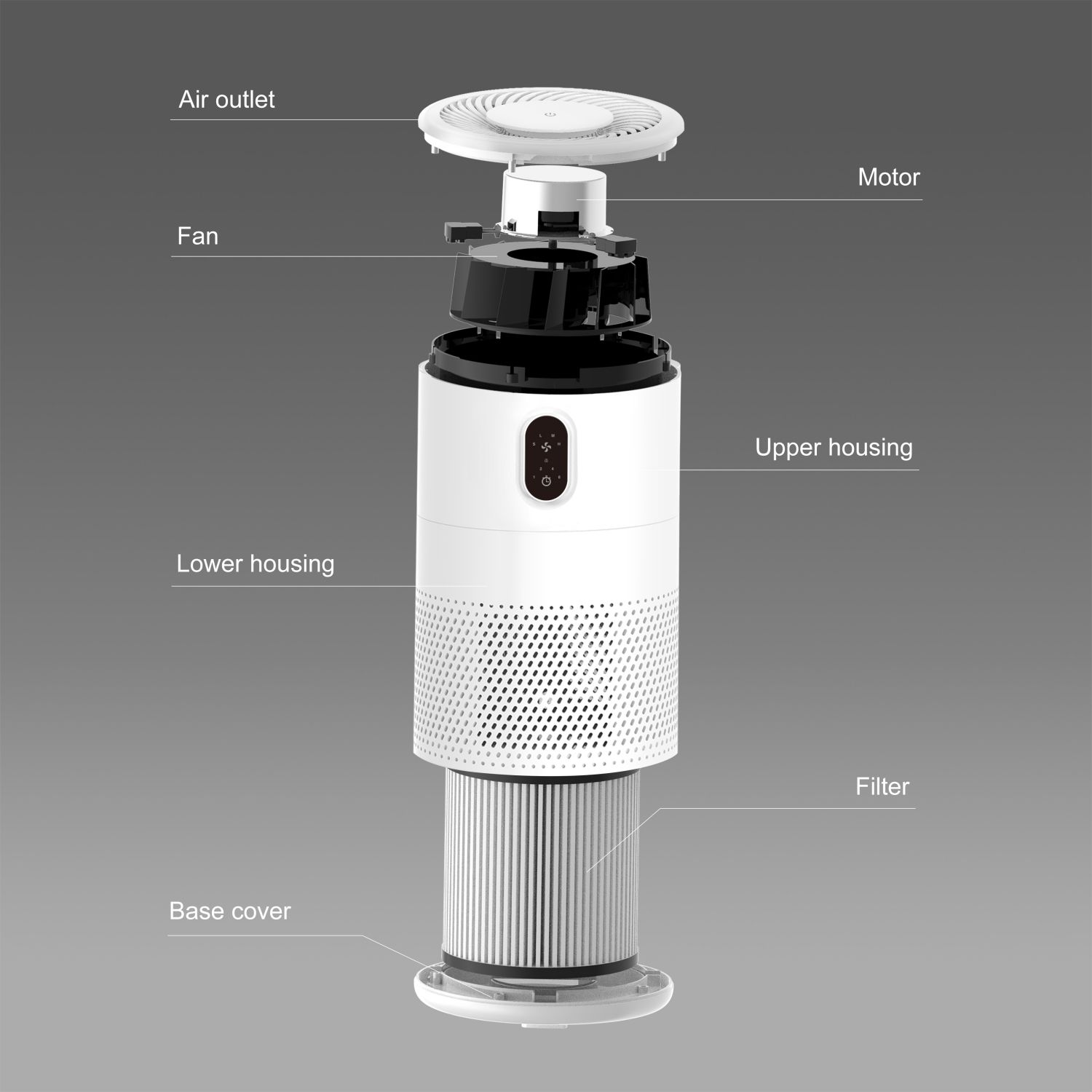 Purificateur d'air de bureau composite Pm2.5